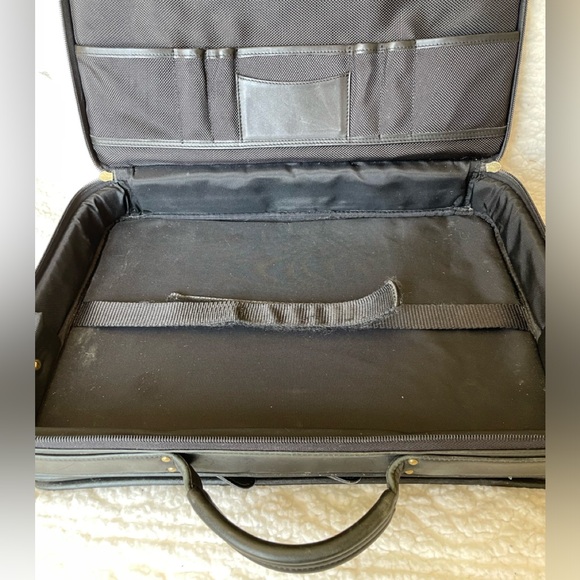 COACH Black Leather Computer / Laptop Brief Case - Picture 7 of 10